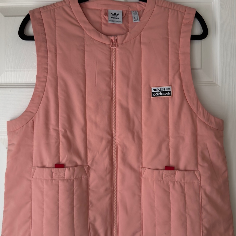 Adidas Light Pink Quilted Vest